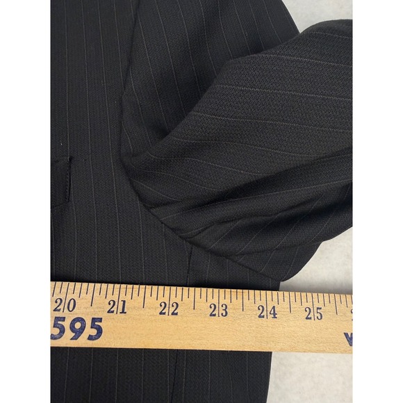 Hart Schaffner & Marx Men's 2 Piece Suit Black Pinstripe Pants Matching Jacket - Picture 12 of 14